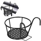 Thickened Iron Hanging Plant Rack European Style Railing Flower Pot Holder for Balcony Windowsill, Hang Plant & Pothos Indoor Storage Shelf(Black) - Image 4