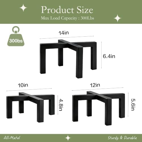 3 Pcs Metal Plant Stand Outdoor Indoor, Heavy Duty Pot Holder Risers - Image 3
