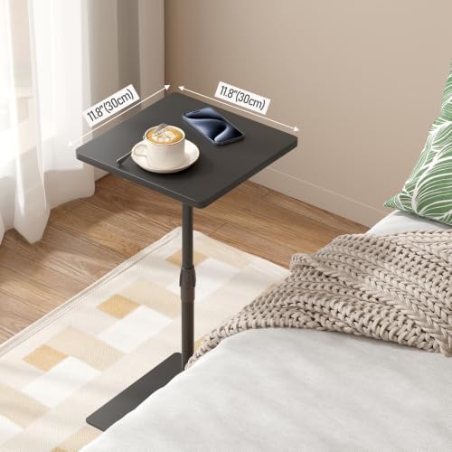 TUTOTAK Tall Side Table, Wide Top End Table, Adjustable Height Drink Table - Image 4