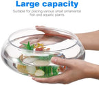 SUPVOX Clear Fish Tank Plastic Vase Bowl Wide Mouth Flower Vase Round Terrarium Plastic Hydroponic Planter Floral Container Clear Fish Bowl for Table Centerpiece Home Decoration 2800ml - Image 2