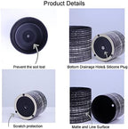 Plant Pots Indoor 2 Pack, 5 & 7 Inch Ceramic Planter Pots with Drainage Hole, Set of 2 Flower Pots - Herbs/Snake/Succulent/Orchid Cylinder Plant Pot(Black) - Image 6