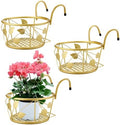 3 Pack Hanging Planter Holders, Golden by INMTIE