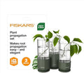 Fiskars Plant Propagation Set, Glass Vase Hydroponic Growing System, 3-Pack by Unknown