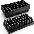 RooTrimmer 10 Pack 40 Cell Seed Starter Trays - Extra Deep 3.9" Plastic Nursery Trays, 20" x 10"，Fits Standard 1020 Flats, for Planting Seedlings, Propagation, Seed Germination and 1020 Flats Inserts - Image 2