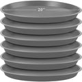 Eccliy 6 Pack Plastic Plant Saucer, Round, 20 Inch, Gray by Eccliy