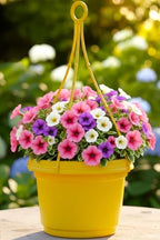 Hanging Flower Pots Yellow 5 Pack - Image 6