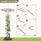 Trellis for Climbing Plants Outdoor 69" H, Mushroom Top Trellis,2Pack - Image 5