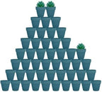 vensovo 48 Pcs 2" Terracotta Pots with Drainage,Steel Blue Clay Pot by vensovo