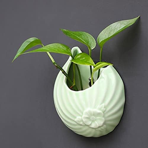 Liudan Hanging Basket Wall Hanging Planter Ceramic Small Flower Planter Indoor Hanging Sacklings Planters for Indoor Plants Home Decor Hanging Plant Pots (Color : Blue) - Image 5