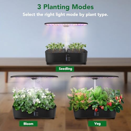 Sondiko Hydroponics Growing System Kit with Atomization Technology, Indoor Garden kit with 48W LED Grow Light, Quiet Water Pump, Automatic Timer, Height Adjustable, 5L Large Tank Plant Germination Kit - Image 4