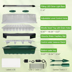 TONYFUL Seed Starter Tray with Grow Light, 120-Cell Seed Starter Kit with 4.07” Humidity Dome, Indoor Seedling Starter Tray, Seed Starting Tray for Plant Germination, Seeds Growing - Image 3