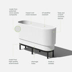Veradek Demi Series Raised Long Planter - Wide Planter with Stand - Image 3