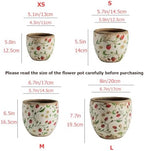 Reto Rustic Ceramic Flower Pots for Garden Plants and Succulents,Distressed Cracked Glazed Planters with Drainage Holes Tuscan Flower Pots for Outdoor,Redl,no Hole - Image 4