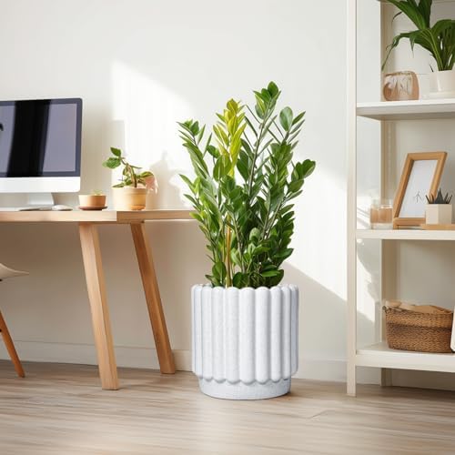 Ceramicfor Ceramic Flower Pot, 12 Inch, White - Image 2
