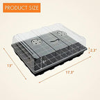 Gardzen Seed Starter Tray, 5 Pack Smiling Face Plant Germination Trays with Total 350-Cell, Seed Starter Kit with Humidity Vented Domes and Bases for Starting Vegetable Flower Herb Seeds 18" x 14" - Image 5