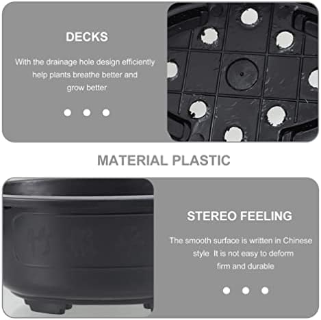 Angoily 2Pcs Bonsai Training Pot 17" Plastic Bonsai Pot with Drainage Hole Oval Planter for Desktop Decoration Nursery Garden Balcony - Image 6