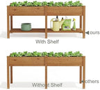 GHWIE Raised Garden Bed with Shelf,Elevated Wooden Planter Box with Legs,Garden Planter for Backyard, Patio, Balcony - Image 6