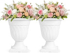 Resin Round Urn Planter 39cm Tall for Porch, Garden, Indoor & Outdoor by Unknown