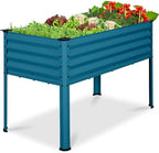 Best Choice Products 48x24x30in Galvanized Raised Garden Bed, Metal Elevated Planter Box, Vegetable Garden for Backyard, Patio, Balcony, 100% Non Toxic Materials - Peacock Blue by BestChoiceProducts