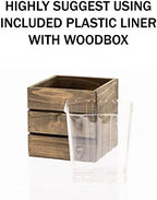 Wooden Planter Box, Rustic Whitewash with Plastic Liner l Garden Decor l Restaurant and Wedding Decorations l Wedding Bouquets, Table Centerpiece (5x5 Set of 4, Whitewash) - Image 7