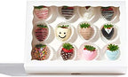 24Pcs Elegant White Cookie Strawberry Boxes with Clear Window - Image 3