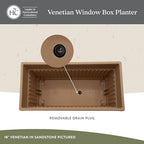 The HC Companies Venetian Window Planter Box, 24 Inch, Black, 2-Pack - Image 3