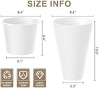 Kante Set of 2 White Plastic Round Planters 13" Tall Home & Outdoor - Image 2