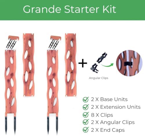 Treleaf Zella Grande Starter Kit – Wooden Extendable Plant Trellis for Indoor Climbing Houseplants – Modular Plant Support with 2 Bases + 2 Extensions - Moss Pole Alternative - Image 2