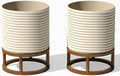 Veradek Mod Series Short Raised Planter - Round Outdoor Planter with Stand by VeradekOutdoor