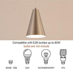 Brushed Nickel Plug In Pendant Light,Hanging Lights with Plug In Cord On/Off Switch, Mini Silver Pendant Lights for Kitchen Island,Modern Chandelier with Metal Shade,Hanging Lamps for Bedroom - Image 6