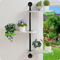 Rotating Window Plant Shelves 3-Tier, Wooden Window Shelf for Plants, Sill Space-Saving Corner Hanging Wall Stand for Multiple Plants, Indoor Home Decor, White by BUTUNITA