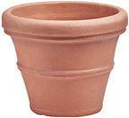 Crescent Garden Brunello Small Classic Planter, Indoor/Outdoor Weather-Safe Round Plant Pot, Small Resin Houseplant Pot - 12'' W (Terracotta-Color) by CrescentGarden