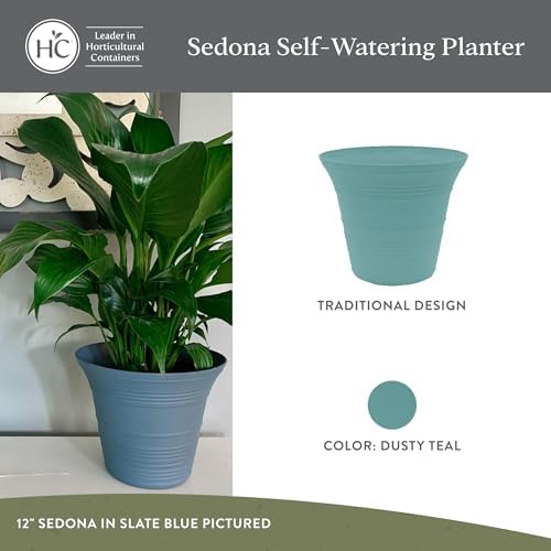 The HC Companies Sedona Self-Watering Planter Pot, 19 Inch, 2-Pack - Image 2