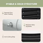 Raised Garden Bed, 6x3x1ft Galvanized Outdoor Planter Beds with Safety Edging and Gloves, Oval Metal Planter Box for Gardening Vegetables Flowers Herb-Black - Image 3