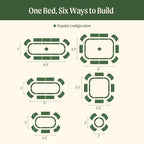 32" Extra Tall Raised Garden Bed Kits, 3.5 x 5 x 2.7ft Raised Planter Box Outdoor, 2 x 6.5 x 2.7ft Deep Root 6 in 1 Modular Metal Raised Beds for Gardening Vegetables Flowers Fruits - Pearl White - Image 3