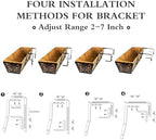 2 Pack 24 Inch Window Boxes Planters Railing Planter Box with Adjustable Brackets & Coco Liners Fabric Plant Grow Bags Deck Railing Planter Boxes Balcony Hanging Flower Box for Outdoor Plants - Image 3