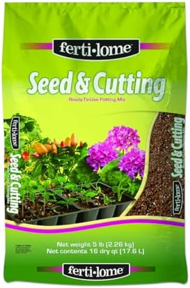 Fertilome Seed & Cutting Potting Mix, Potting Soil for All Plants, Cuttings, Seedlings and Seeds (16 QT, 5 LB) by ferti-lome