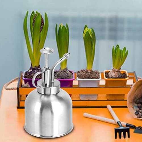 Stainless Steel Hand Pressing Watering Can, Plant Sprayer Mister, Watering Pot for Indoor Garden Plants - Image 2