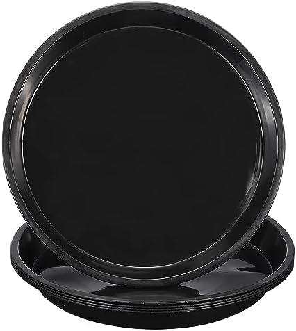 PATIKIL 5 Pack Plastic Plant Saucer, 20 Inch Plant Tray for Pots Round Plant Dish Plant Drip Trays Water Tray for Indoors Outdoors Garden, Black by PATIKIL
