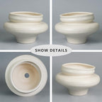 Ceramic Plant Pots 11 Inch - Bonsai Large Planters for Indoor Plants with Drainage Hole, White Planter for Home Garden Patio Office, Gift for Women Men - Image 6