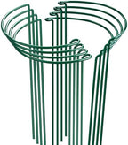 HiGift Peony Cages and Supports 24" H x 10" W, 8 Pack Tall Snake Plant Support Stake Half Round Metal Garden Stake for Indoor and Outdoor Plants, Flower Support Ring Border for Tomato,Hydrangea,Rose by HiGift