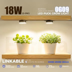 Barrina OG09 Puck Grow Light, 18W(2 x 9W), 660nm Red LEDs, 2 Packs, Black - Image 2