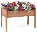 Wooden Cedar Raised Garden Bed with Legs, 48x24x30 Inch Planter Raised Beds for Gardening, Raised Garden Beds Outdoor Planter Box for Vegetables/Herbs/Flower/Backyard (Brown) by Unknown