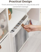 StorageWorks Closet Organizer Bins with Clear Window, Beige, 11x11x11 - Image 4