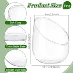 6 Pcs Clear Glass Air Plant Terrarium, 5 Inch Clear Glass Round Vases Succulent Cactus Plant Vase Plant Terrarium for Home Decor - Image 2