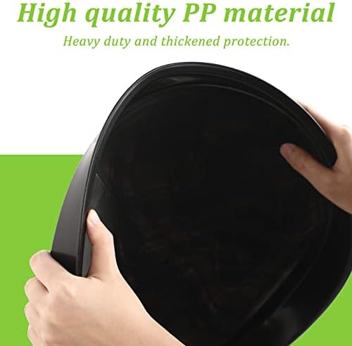 Eccliy 12 Pcs Plastic Plant Saucers Tray, Black, 16 Inch, Round - Image 3