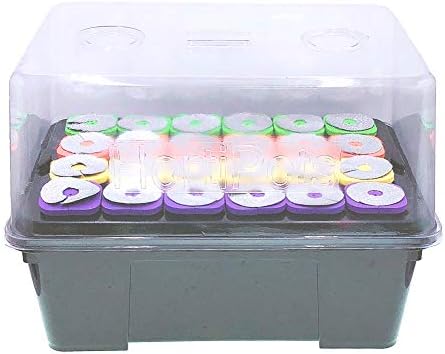 DWC Cloner Rooting Recirculating System 24 Site Cutting Clone and Seeding Root 2 in 1 Deep Water Cloner 24 Site with Clear Humidity Propagation Dome (Black) - Image 2
