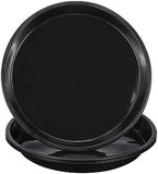 PATIKIL 4 Pack Plastic Plant Saucer, 14 Inch Plant Tray for Pots Round Plant Dish Plant Drip Trays Water Tray for Indoors Outdoors Garden, Black by PATIKIL