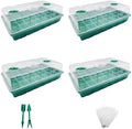 4Pcs 40 Holes Seed Starter Tray Plant Trays with Humidity Vented Domes Bases Starting Indoor Gardening by Unknown