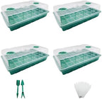 4Pcs 40 Holes Seed Starter Tray Plant Trays with Humidity Vented Domes Bases Starting Indoor Gardening by Unknown